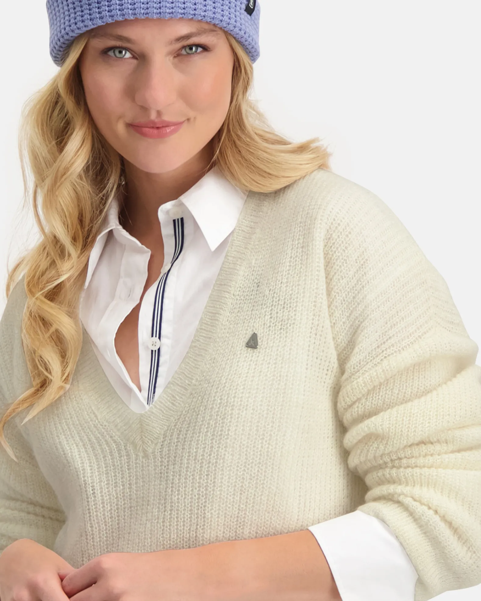 Gemeleerde Mohair Blend Trui Passion