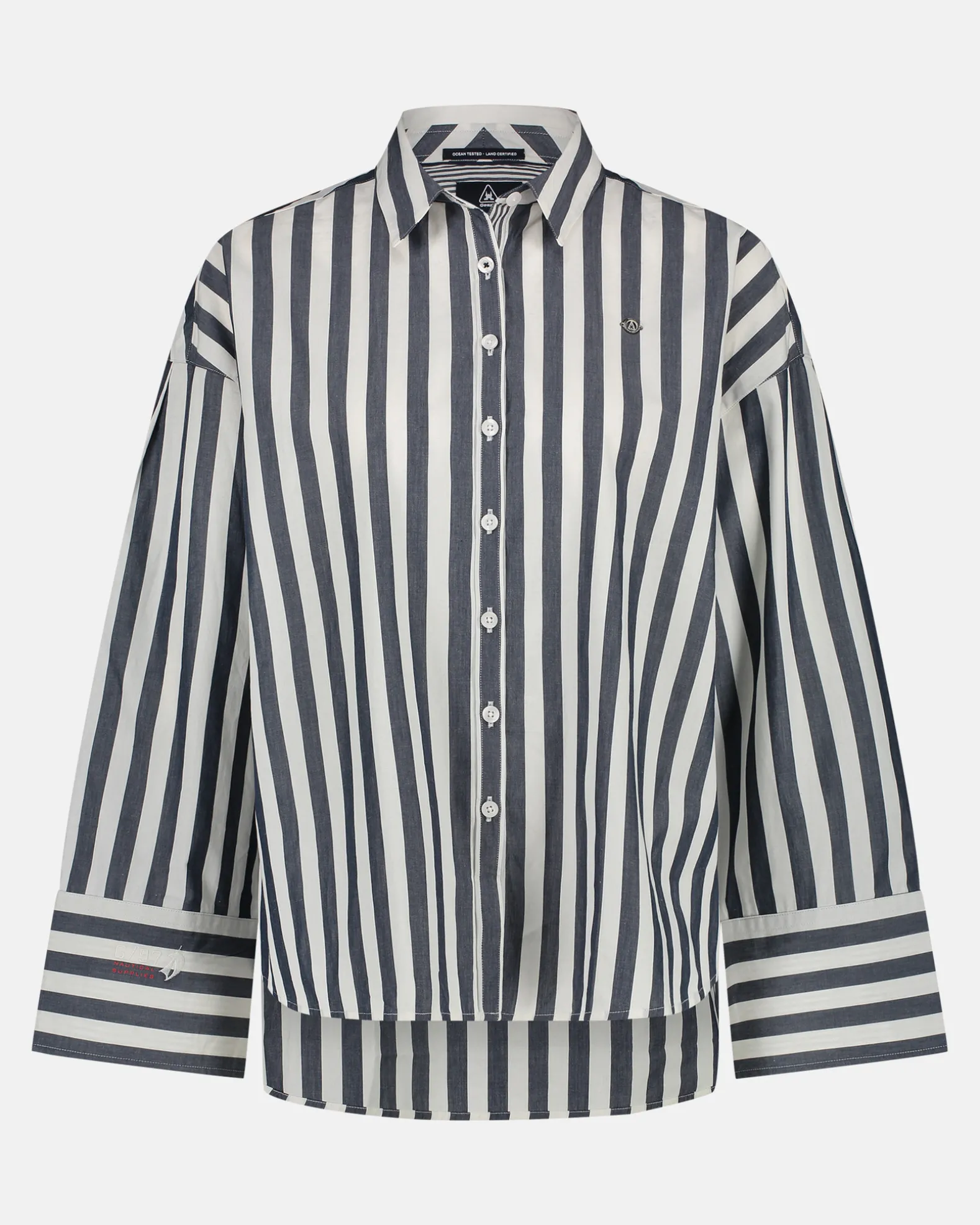 Klassiek Gestreepte Olivia Blouse Van 100% Katoen